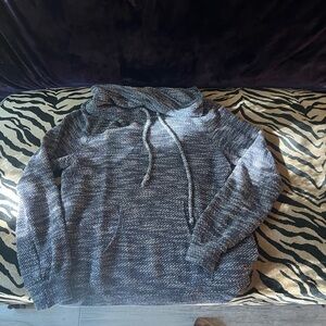 Loveappella Navy and White Textured Sweater